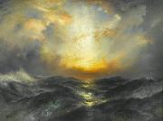 Thomas Moran Sunset at Sea Spain oil painting artist